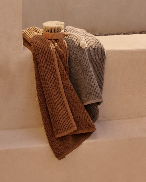 Soft Rib Towels (Warm Grey) view 5
