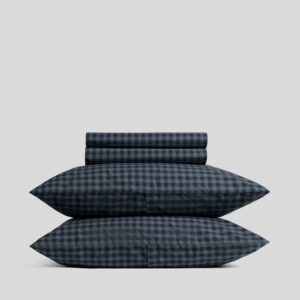 Brushed Cotton Sheet Set - Dusk Check F/Q