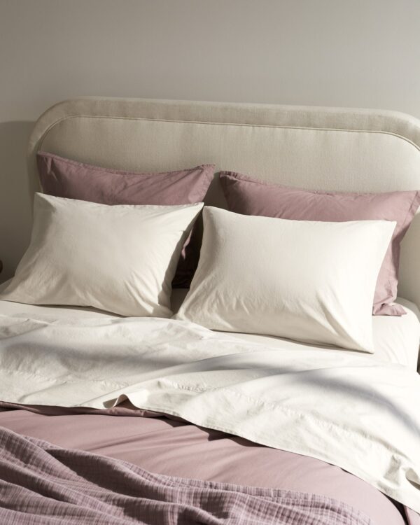 Brushed Cotton Sheet Set - Bone F/Q view 2