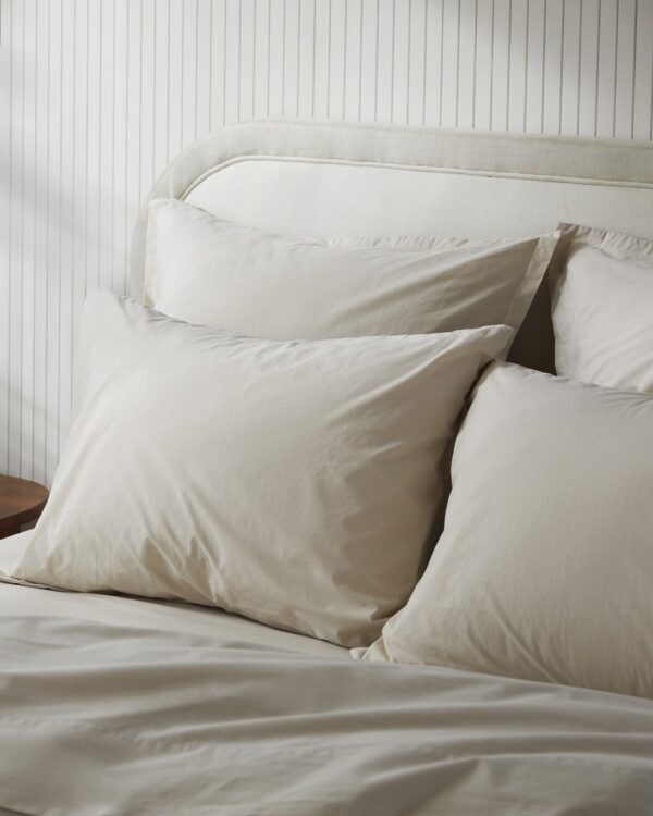 Brushed Cotton Sheet Set - Bone F/Q view 4