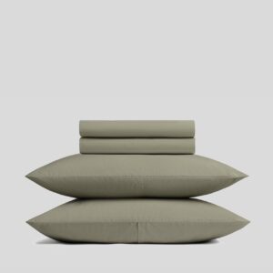 Brushed Cotton Sheet Set - Moss F/Q