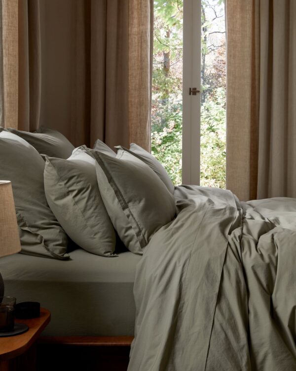 Brushed Cotton Sheet Set - Moss F/Q view 4