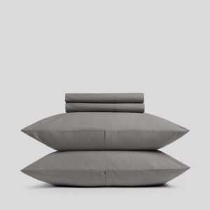 Brushed Cotton Sheet Set - Pebble F/Q