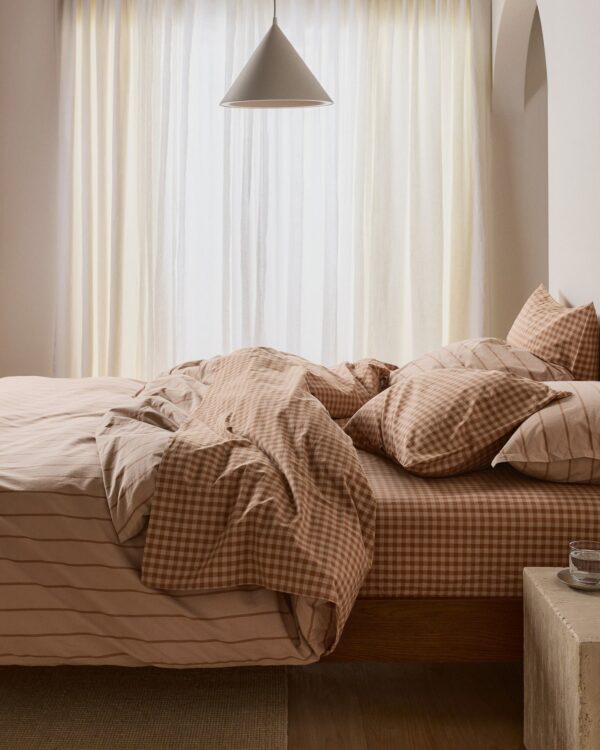 Brushed Cotton Sheet Set - Adobe Check F/Q view 2