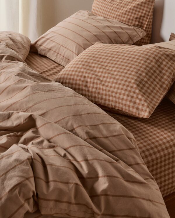 Brushed Cotton Sheet Set - Adobe Check F/Q view 4