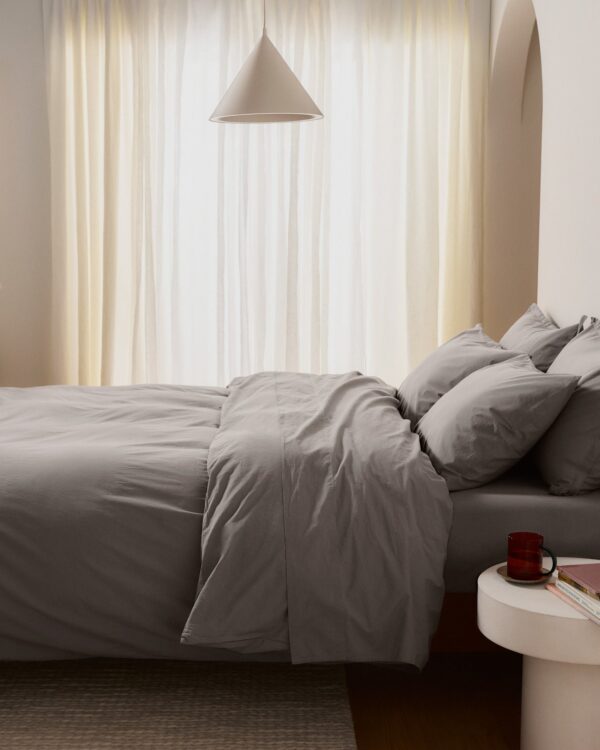 Brushed Cotton Sheet Set - Pebble F/Q view 4