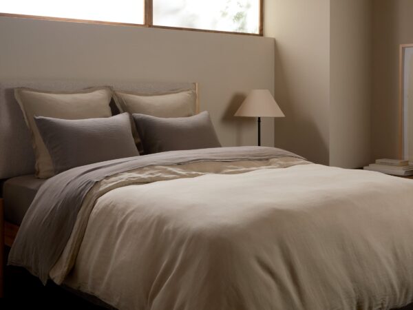 Linen Tencel Sheet Set - Warm Grey F/Q view 2