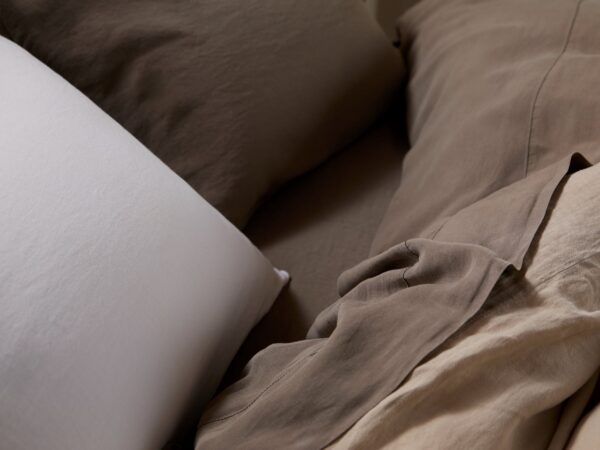 Linen Tencel Sheet Set - Warm Grey F/Q view 4
