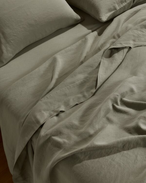 Linen Tencel Sheet Set - Moss F/Q view 4