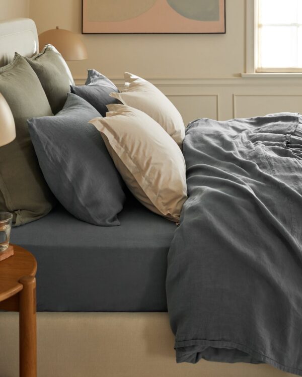 Linen Sheet Set -Dusk F/Q view 2