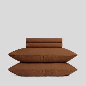 Linen Sheet Set - Tobacco F/Q