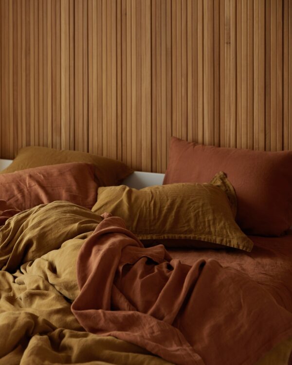 Linen Sheet Set - Tobacco F/Q view 2