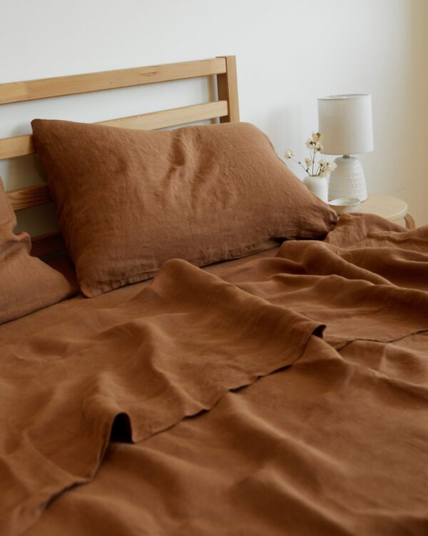 Linen Sheet Set - Tobacco F/Q view 4