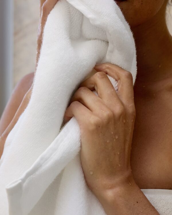 Organic Plush Towels (White) view 2