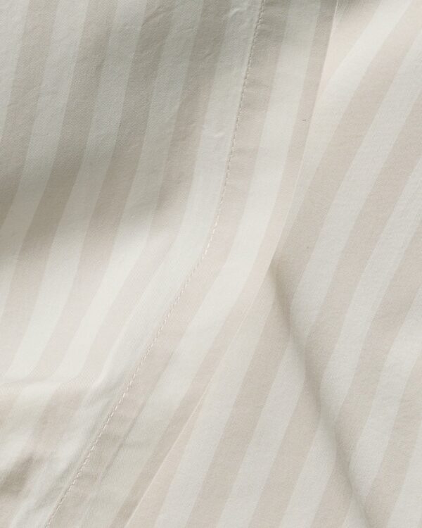 Percale Sheet Set - Bone Stripe F/Q view 3