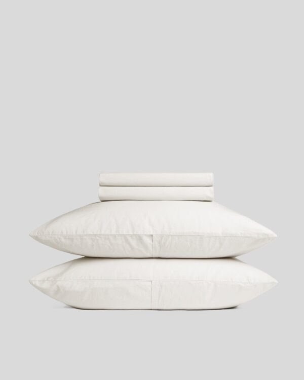 Percale Sheet Set -Cream F/Q