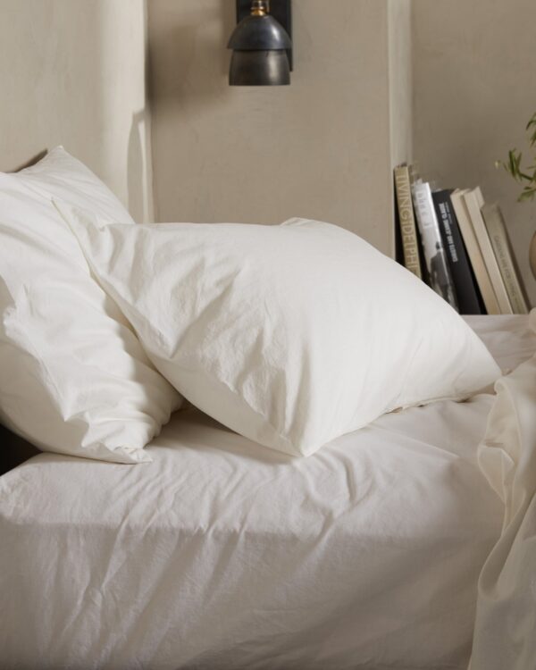 Percale Sheet Set -Cream F/Q view 4