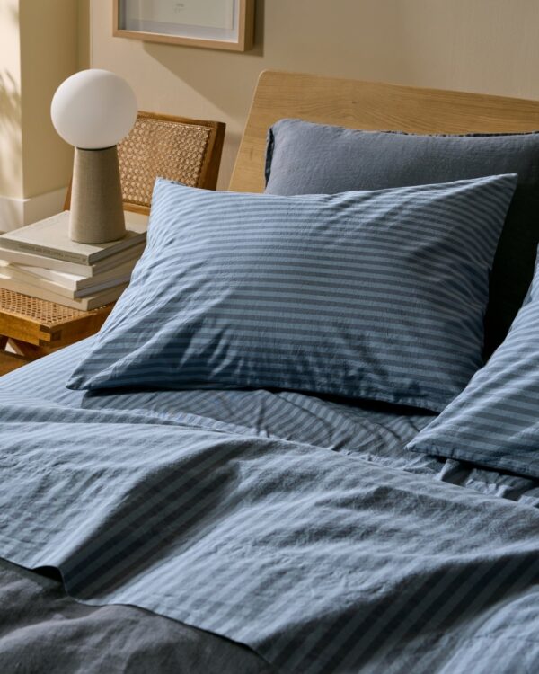 Percale Sheet Set - Dusk Stripe F/Q view 5