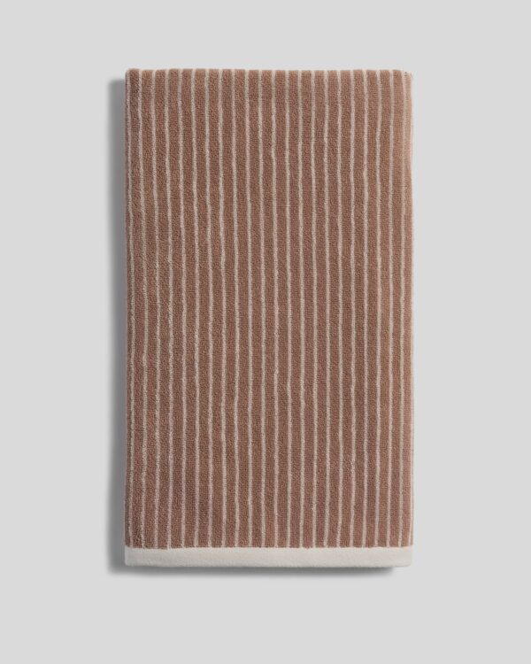 Pinstripe Towels (Adobe and Alabaster) view 7