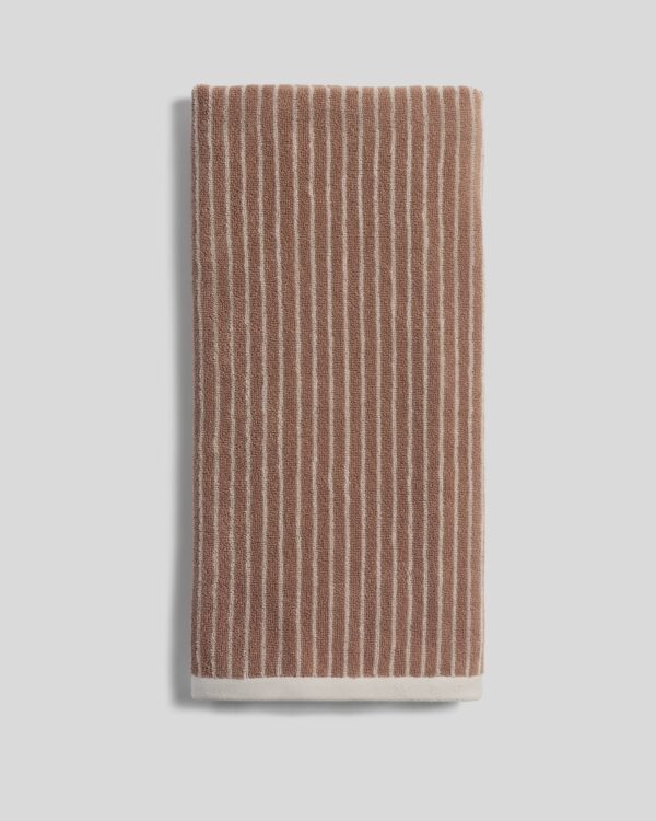 Pinstripe Towels (Adobe and Alabaster) view 6
