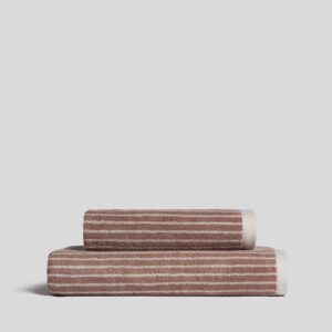 Pinstripe Towels (Adobe and Alabaster)