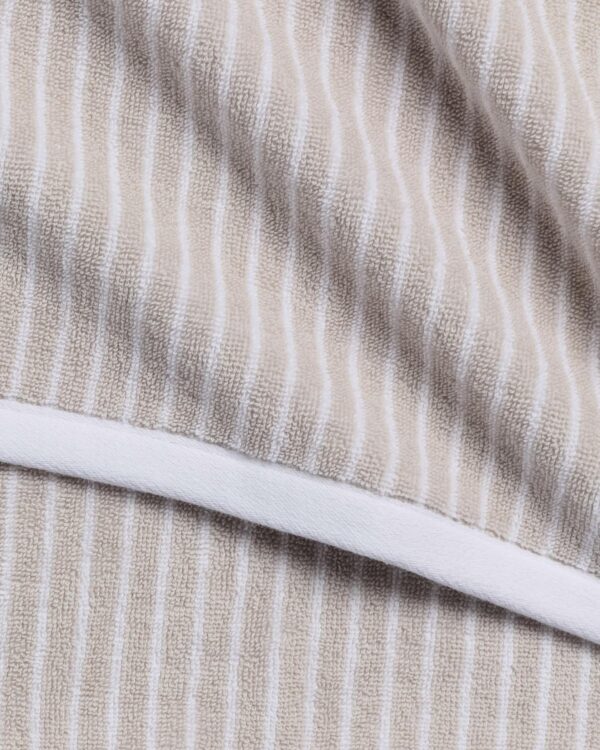 Pinstripe Towels (Bone and White) view 3