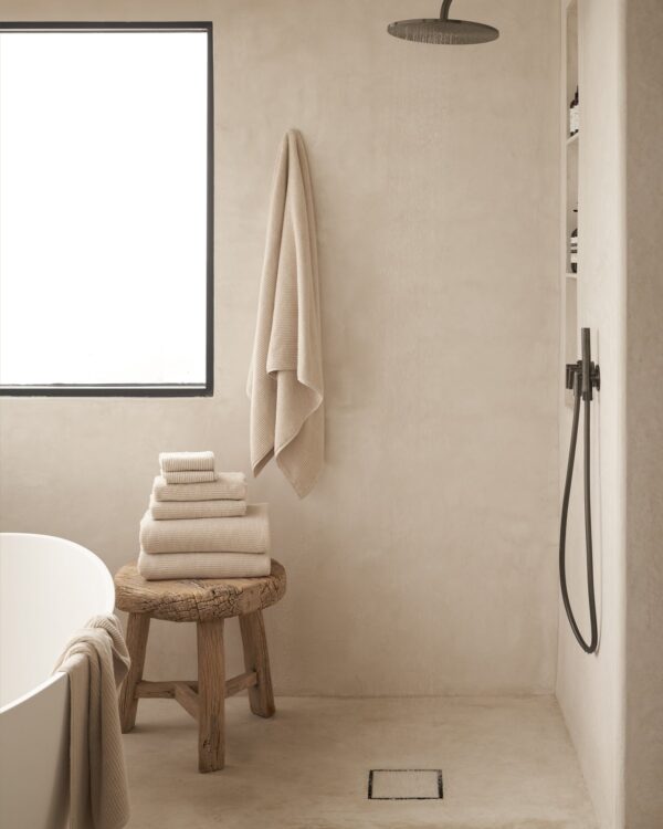 Soft Rib Towels (Bone) view 4