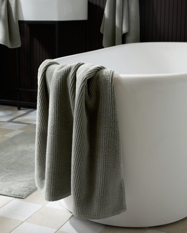 Soft Rib Towels (Moss) view 2