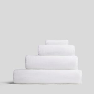 Soft Rib Towels (White)