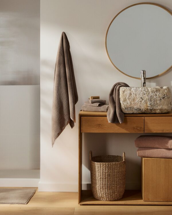 Soft Rib Towels (Warm Grey) view 4